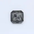 Grey square pointed-back glass rhinestone for nail art and apparel DIY decoration. - 23mm (6 Pieces/Pack) / Transparent Gray
