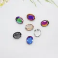 Oval mirror nail rhinestones glass crystals 20pcs colorful DIY nail art charms decor. - Multicolor