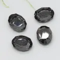Oval mirror nail rhinestones 6x8mm dark grey glass crystal charms for 3d nail art decor. - Mineral Gray
