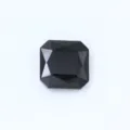 High quality black square rounded crystal rhinestone for nail art and garment decoration. - 23mm (6 Pieces/Pack) / Black
