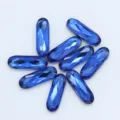 Strass de cristal ovalado largo con parte posterior puntiaguda azul para manualidades DIY. - Azul marino