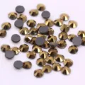 Strass de cristal plano dorado para decoración de uñas gemas manualidades pegamento - ss6 (Aprox. 1440 Pzs) / Oro Mineral