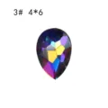 Teardrop Crystal Nail Rhinestone 4x6mm AB Color Flatback Gem DIY Manicure Accessory 1pc - Water Drop (3#) / 20 Pieces/Pack (4x6mm)