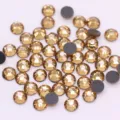 Strass de cristal ámbar dorado con parte trasera plana para arte de uñas y decoración. - ss6 (Aprox. 1440 Pzs) / Amarillo Cristal