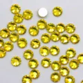 Yellow flatback glass rhinestones round crystal gems for DIY phone case and nail art decor - SS6 2mm, Approx. 1440 Pcs / Lemon Yellow