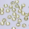 SS34 light yellow glass flatback rhinestones for nail art DIY phone case decoration - SS6 2mm, Approx. 1440 Pcs / Light Yellow