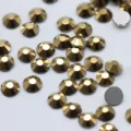 SS34 flatback glass rhinestones for DIY phone case nail art decoration accessories sparkling crystal - SS6 2mm, Approx. 1440 Pcs / Mineral Gold