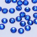 Blue glass flatback rhinestones SS34 crystal diamond for DIY nail art phone case decoration - SS6 2mm, Approx. 1440 Pcs / Dark Blue