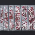 Rode platte glas-strassteentjes in diverse maten voor nail art DIY decoratie, set. - Heldere Rood