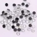 Diamantes de imitacion de cristal transparente espalda plana para unas ropa artesania - ss4 (Aprox. 1440 Pzs) / Blanco