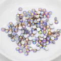 Wholesale AB color flatback glass rhinestones for DIY nail art decoration and crafts. - Crystal Yellow AB