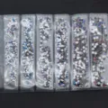 Nagel Strass Steentjes Mix Maat Platte Achterkant Glas Kristallen DIY Nagelkunst Variant - Blauwe Vlam