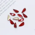 Strass nail art alas de ángel rojo oro circón cristal decoraciones manicura brillantes - 4x8mm 20 Piezas/Paquete / Rojo