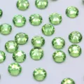 Green glass flatback rhinestones DIY crystal gems for phone case nail art decoration SKU - SS6 2mm, Approx. 1440 Pcs / Light Green