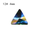 Τριγωνικό Κρυστάλλινο Strass Νυχιών AB 4mm Πολύπλευρο Λαμπερό Κόσμημα Διακόσμηση Manicure - Τρίγωνο (12#)