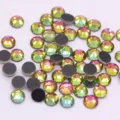 Diamantes de imitacion de cristal colorido espalda plana vidrio DIY arte de unas ropa. - ss6 (Aprox. 1440 Pzs) / Multicolor