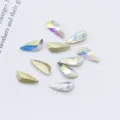 Strass para uñas alas de ángel 20 pz cristal circón diamante decoraciones nail art 3d - 4x8mm 20 Piezas/Paquete / Blanco AB