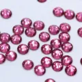SS34 glass flatback rhinestones for DIY phone case nail art decoration accessories sparkling - SS6 2mm, Approx. 1440 Pcs / Rose Red
