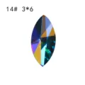 Στρας νυχιών από κρύσταλλο AB marquise 3x6mm με έδρες DIY λαμπερά πετράδια για nail art. - Marquise (14#)