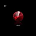 Strass rouge 6mm rond cristal dos plat diamant pour art des ongles bricolage scintillant - 1# 6 mm Rivoli