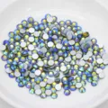 AB Color Flatback Glass Rhinestones DIY Nail Art Crystal Gems Loose Beads Craft Decor - Olive Green AB