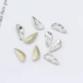 Diamantes de imitación para uñas alas de ángel 20pcs cristales zirconia decoración - 4x8mm 20 Piezas/Paquete / Blanco