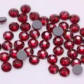 Strass de cristal rojo diamantes de vidrio de espalda plana para decoración de uñas variante. - ss6 (Aprox. 1440 Pzs) / Rojo Oscuro