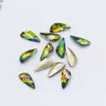 Strass de nail art de ala de ángel, dijes de circón de cristal iridiscente colorido para manicura. - Multicolor
