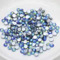 Flatback glass rhinestones with AB magic color coating, perfect for DIY nail art and decorations. - Transparent Grey AB