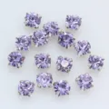 Hochwertige silberne Handnäh Glas Strasssteine, glänzende lila Kristallperlen für DIY. - 3mm (100 Stück/Packung) / Helles Violett