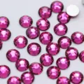 Sparkling magenta glass flatback rhinestones, perfect for DIY nail art and phone case decor. - SS6 2mm, Approx. 1440 Pcs / Fuschia