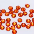 Orange SS34 glass flatback rhinestones for DIY nail art and phone case decoration accessories. - SS6 2mm, Approx. 1440 Pcs / Orange Red