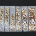 Strass in vetro retropiatto assortiti in varie misure per nail art fai da te lucida. - Giallo Oro
