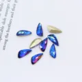 Strass de uñas ala de ángel circonita azul 20pcs cristales brillantes manicura - Luz azul-violeta