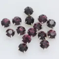 Lila Glas Strasssteine silberne Kralle Kristalle fur Kleidung und Accessoires Vari - 6mm (36 Stück/Packung) / Dunkellila