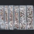 Strass per nail art con fondo piatto in varie misure miste per decorazione unghie fai da te. - Oro Rosa Chiaro