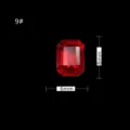 Roter rechteckiger Nail-Art Strassstein 6x8mm DIY Kristall Diamant Schmuck für Maniküre - Nr. 9 6x8 mm Oktogon