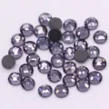 Piedras de estrás de cristal morado plano para decoración de uñas y manualidades DIY. - ss6 (Aprox. 1440 Pzs) / Violeta Oscuro