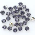 Lila runde Glas-Strasssteine mit Silber-Krallenfassung, 3-10mm Handnäh-Zubehör. - 3mm (100 Stück/Packung) / Dunkelviolett