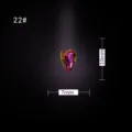 Piedra de uña de cristal en forma de corazón, dije de arte en vidrio de 7x10mm. - Corazón Alargado 22#