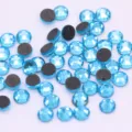 Diamantes de imitación planos azul claro, gemas de vidrio de cristal para uñas, ropa y manualidades. - ss6 (Aprox. 1440 Pzs) / Azul lago