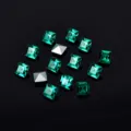 Strass carrés verts Cristaux gemmes pour nail art montre bricolage décoration 50pcs - Vert paon