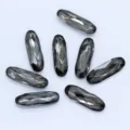 Piedras de estrás de vidrio ovaladas en gris oscuro con base puntiaguda para manualidades. - Gris Transparente