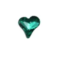 Green heart nail rhinestone 8mm crystal glass charm for DIY bridal manicure decoration 20pcs - 20 Pieces Pack / Peacock Green