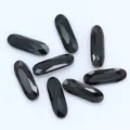Estrás de cristal negro ovalado largo para manualidades DIY, zapatos y accesorios. - Negro