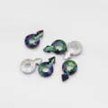 Irisierende Pfeil Glas Kristall Strasssteine für Nageldesign DIY Kleidung 6x10mm - 6x10mm 20 Stk / Grüne Flamme