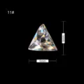 Dreieckiges Glas Nagel Strasssteine 6mm spitzer Boden Kristall Edelstein 11# bunter Diamant - 11# Dreieckform