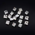 Strass carrés à fond pointu, diamants en cristal transparent pour nail art et réparation de montre. - Blanc