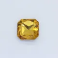 Square yellow glass crystal rhinestone for nail art and stylish clothing decoration. - 23mm (6 Pieces/Pack) / Golden