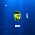 Green crystal nail art rhinestone 14x10mm 13# sparkling gemstone DIY manicure decors - Style 13 Cushion Rectangle Shape / 20 Pieces Set